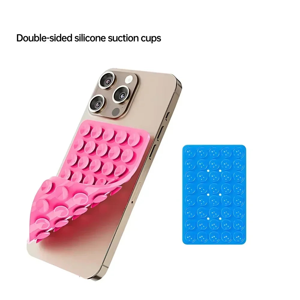 Silicone Suction Cup Phone Case Mount Double Sided, Phone Accessories Hands-Free Strong Grip Holder Silicon Phone Stand