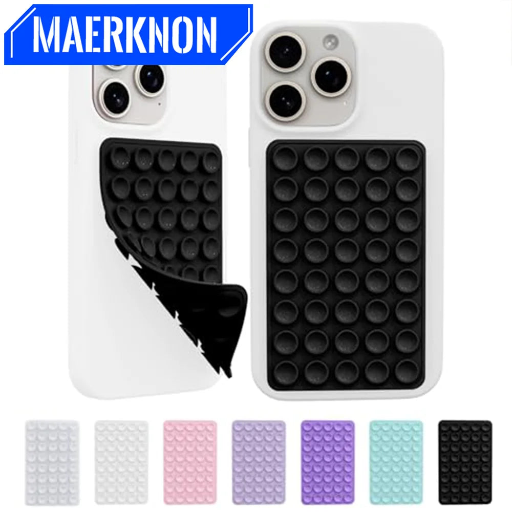 Silicone Suction Cup Phone Case Mount Double Sided, Phone Accessories Hands-Free Strong Grip Holder Silicon Phone Stand