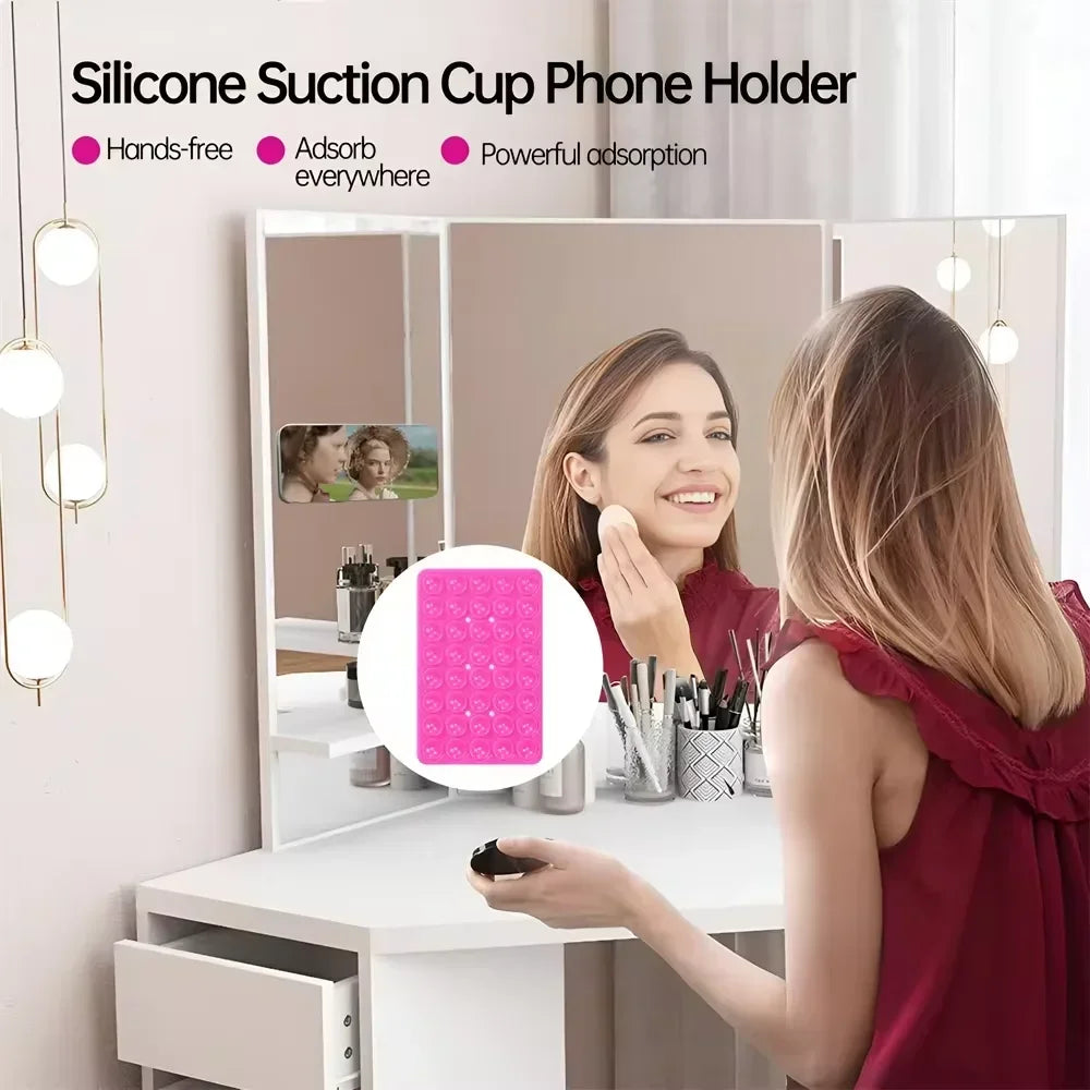 Silicone Suction Cup Phone Case Mount Double Sided, Phone Accessories Hands-Free Strong Grip Holder Silicon Phone Stand